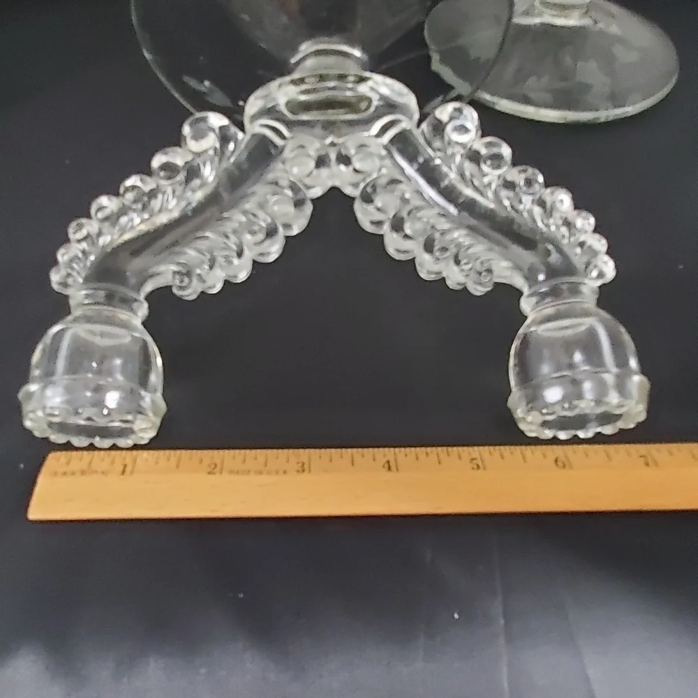 Vintage glass candlestick
